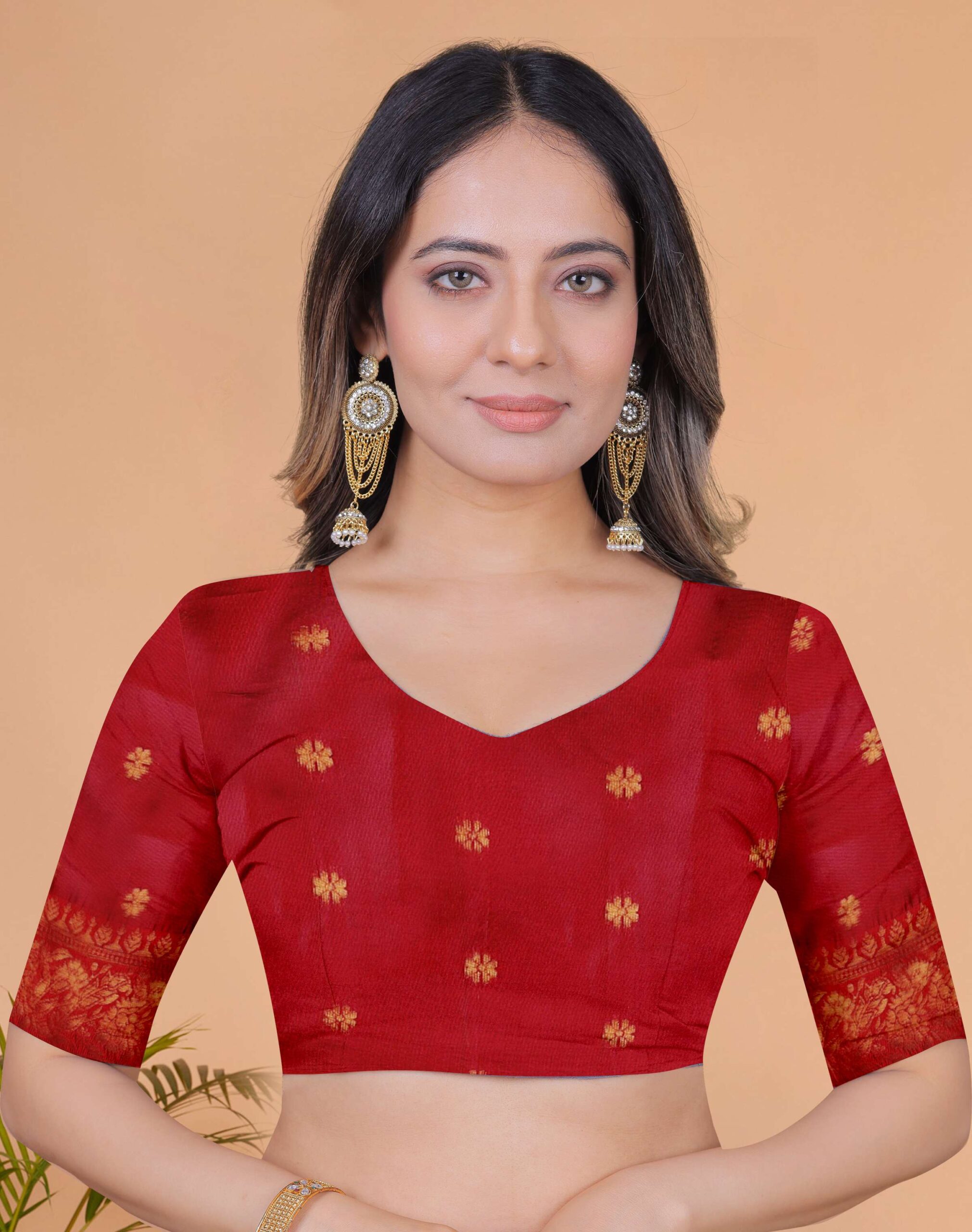 Royal Radiance Antique Gold & Maroon Banarasi Silk Saree with Zari Work | Wedding, Puja & Festive Occasion Wear - Image 6